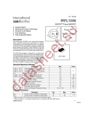 IRFL1006 datasheet  